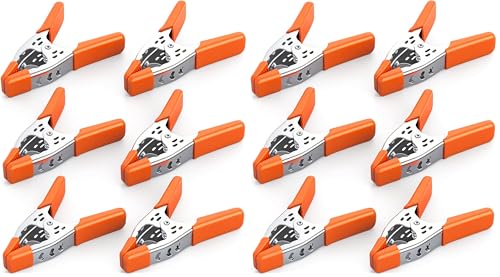 HORUSDY 6-Piece 6" inch Spring Clamp, Heavy Duty Spring Metal Spring Clamps, 2.5"-inch Jaw opening (6-Piece) (Pack of 2) - color: Orange, size: 6 inch 6-Piece (Pack of 2)
