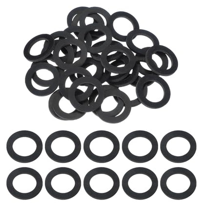 uxcell 20 Pcs M25 Rubber Flat Washers 25mm ID 38mm OD 3.5mm Thick Plain Washer Grommets Plastic Sheet Gasket Fastener Sealing Spacer Gasket Ring Water Hose Washers, Black - size: 25mm x 38mm x 3.5mm