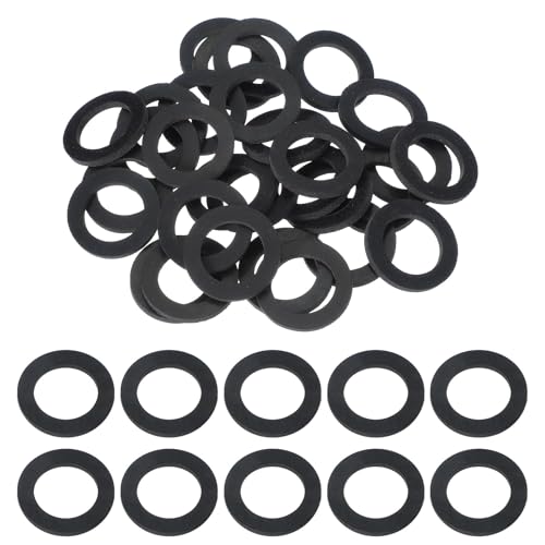 uxcell 20 Pcs M25 Rubber Flat Washers 25mm ID 38mm OD 3.5mm Thick Plain Washer Grommets Plastic Sheet Gasket Fastener Sealing Spacer Gasket Ring Water Hose Washers, Black - size: 25mm x 38mm x 3.5mm