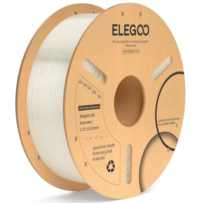 ELEGOO PLA Plus 3D Printer Filament 1.75mm Translucent 1KG - color: Translucent, size: 1KG