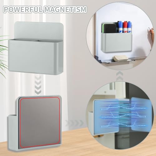 Camelmother 2Pcs Magnetic Dry Erase Marker Holder For Whiteboard Fridge - color: Grey