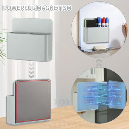 Camelmother 2Pcs Magnetic Dry Erase Marker Holder For Whiteboard Fridge - color: Grey