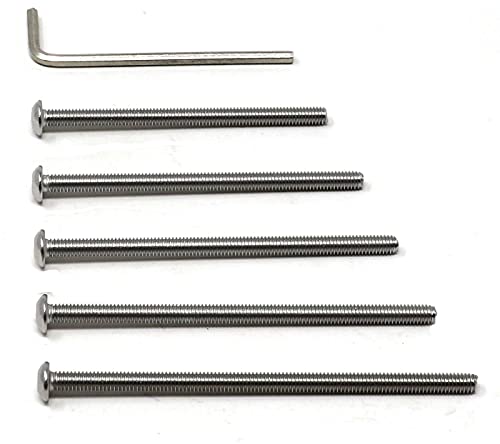 iexcell 50 Pcs M4 x 60/65/70/75/80 Stainless Steel 304 Hex Socket Button Head Cap Screws Bolts Assortment Kit - size: M4 x 60/65/70/75/80mm