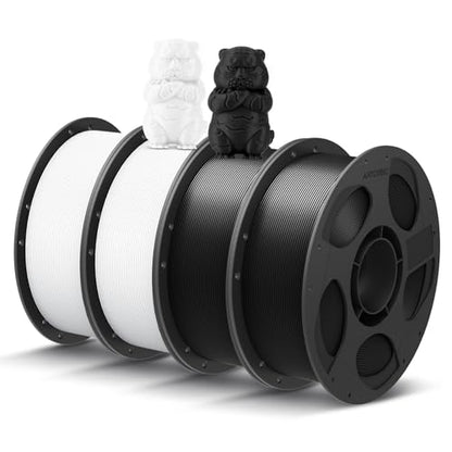 ANYCUBIC 3D Printer Filament PLA Bundle 4KG, Black+White - color: 0.1kg Black