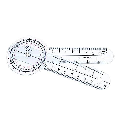 Elite Medical Instruments USA The Original 6 Piece Quality Goniometer Set Plus Measuring Tape - 7 Pieces Total EGM-431
