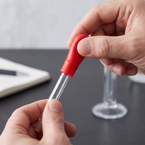 ULTECHNOVO 50Pcs Red Silicone Pipette Bulb Caps for Glass Dropper Tubes