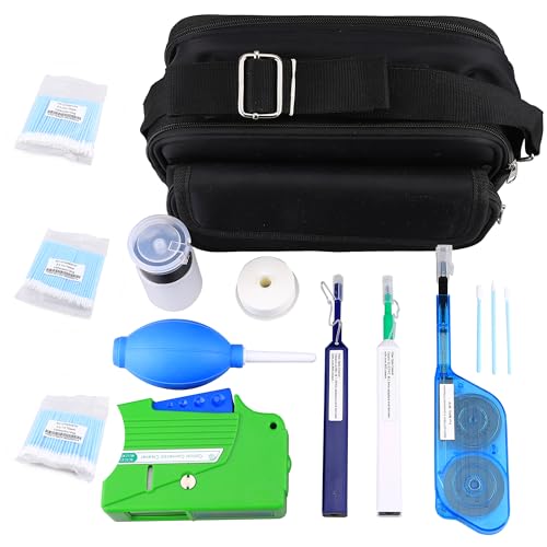 Fiber Optic Cleaning Kit with Cleaning Box 1.25MM/2.5MM/MPO Cleaning Pens Soft tip Silicone Blower Pump dust Collector for SC/LC/FC Connections - size: 1PCS, style: Cleaning kit No.3