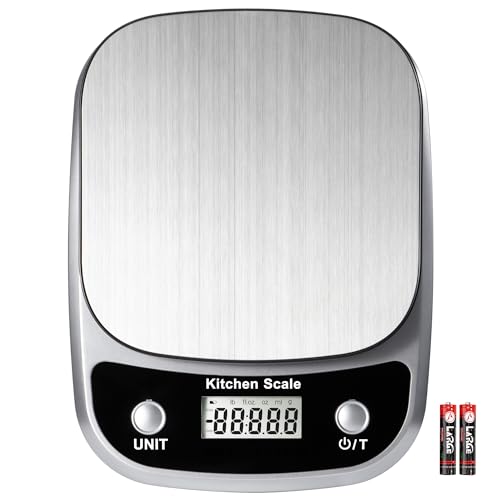 GRAM PRES Food Kitchen Scale Digital Weight Grams and Oz 10kg/1g - color: Silver-K1905-10kg