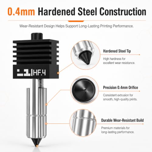 Compatible with Bambu lab a1 Nozzle 0.4mm High Flow Nozzle for 3D Printer - size: 0.4mm