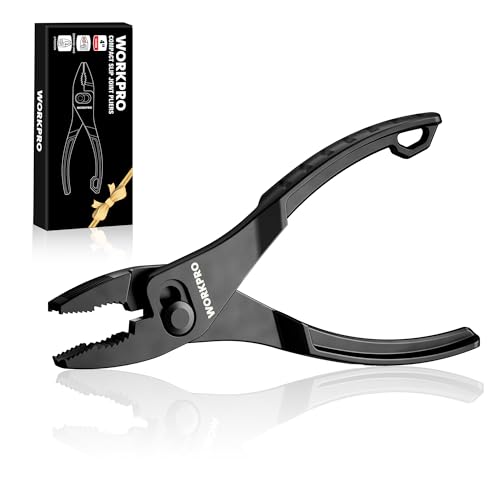 WORKPRO 4 Inch Slip Joint Pliers, Pocket/EDC Pliers for Tight Space - color: Black