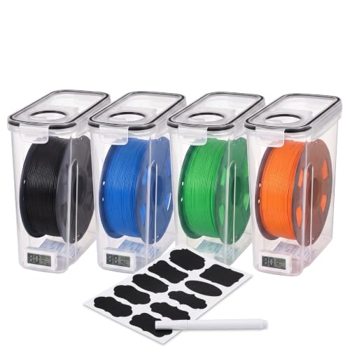 Filament Storage Box 4 Pack, Airtight 3D Printer Filament Container