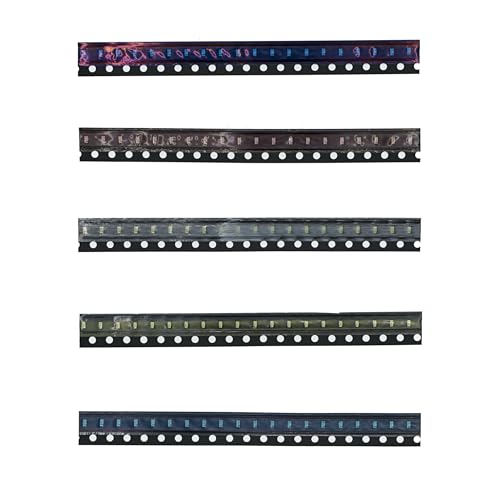 5 Colors x 20 Pcs =100pcs, 0603 SMD LED Diode Lights Chips Assorted Kits (Surface Mount) for PCB DC 20mA 20mA High Intensity Lighting Components Light Emitting Diodes - size: 0603