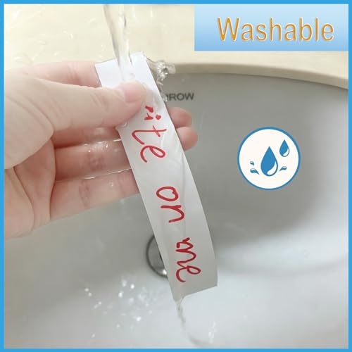 Dry Erase Magnetic Label Roll, 1 in x 36ft - Reusable Whiteboard Magnet Post It Notes Self-Cut Strips for Toolbox, Cabinet, Whiteboard, Classroom, Garage & Warehouse Organization, White - color: 1 in X 36ft, 1 Roll