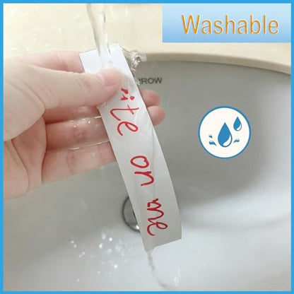 Dry Erase Magnetic Label Roll, 1 in x 36ft - Reusable Whiteboard Magnet Post It Notes Self-Cut Strips for Toolbox, Cabinet, Whiteboard, Classroom, Garage & Warehouse Organization, White - color: 1 in X 36ft, 1 Roll