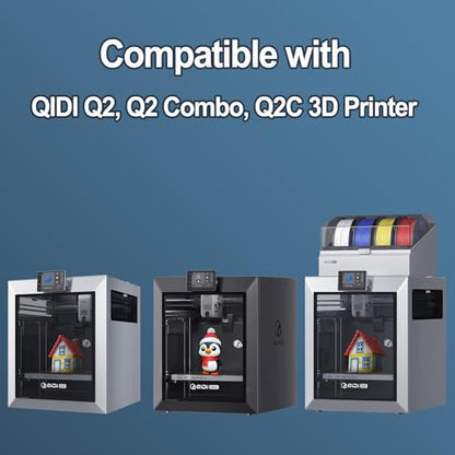 280x280mm Double-Sided PEI Build Plate for QIDI Q2, Black Smooth & Textured Flexible Spring Steel Plate, PLA PLA+ TPU Low Temp Printing Bed - size: 280x280mm