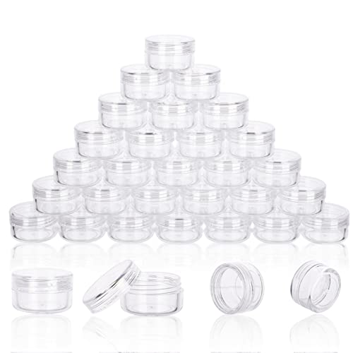 5 Gram Sample Containers 50 Count Small Travel Containers with Lids - color: Clear