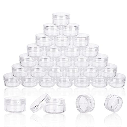 5 Gram Sample Containers 50 Count Small Travel Containers with Lids - color: Clear