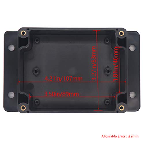 Junction Box IP65 Waterproof ABS Plastic Electrical Project Case Power Junction Boxes, Clear Cover Project Box with Fixed Ear 4.53x3.54 x2.17 inch (115 x 90 x55 mm) - color: Clear, size: 4.53"x3.54"x2.17"