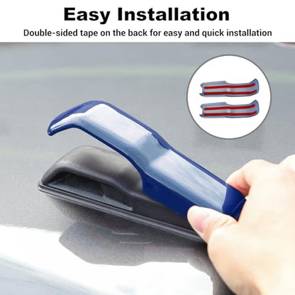 JWWY Complete Exterior Cover Trim Kit for 2018–2026 Jeep Wrangler JL JLU, Full Coverage Door Handle Hood Hinge Hood Latch Side Air Vent Rear Tailgate Window Hinge Covers, 43PCS Blue - color: Blue