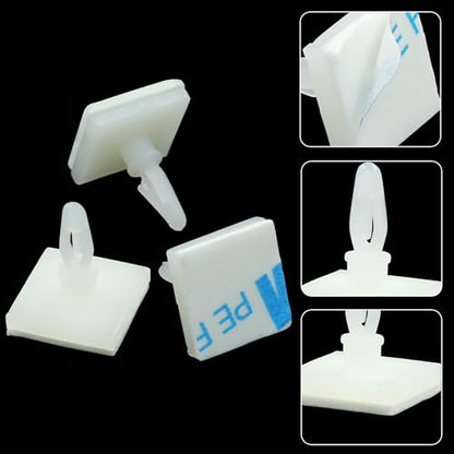 White Sticky PCB Spacers, 25 Pcs, 6.3mm/0.25" Height - size: 6.3mm/0.25"