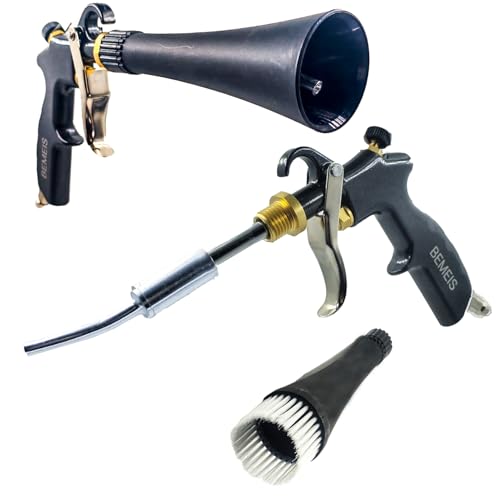 Air Blow Gun with Brass Adjustable Air Flow Nozzle,Cleaning Gun Quickly Blasts Dirt and Dust from Surface Works with Air Compressor(Upgrade Aluminium Rotate Tube) (Detail Blowing Gun), Black - style: Detail Blowing gun