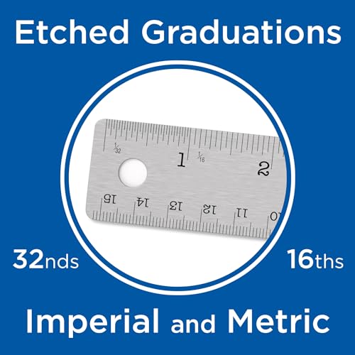 ALVIN Stainless Steel Ruler 24 Inches Model R590-24 Drawing and Design Tool for Students and Professionals, Great for Drafting, Architecture, Engineering, and Art - Stainless Steel Ruler -24 Inches - style: 24"