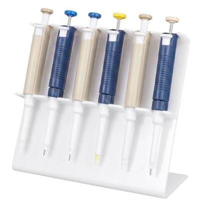 PH PandaHall Pipette Holder Stand, Lab Linear Pipette Stand Rack Hold up to 6 Pipettors Plastic Pipettor Holder Linear Micropipette Pipettor Stand for Scientific Experiment Biotechnology Lab Equipment
