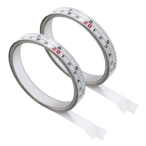 2-Pack Steel Self-Adhesive Measuring Tape, 300cm/118Inch - size: 3m
