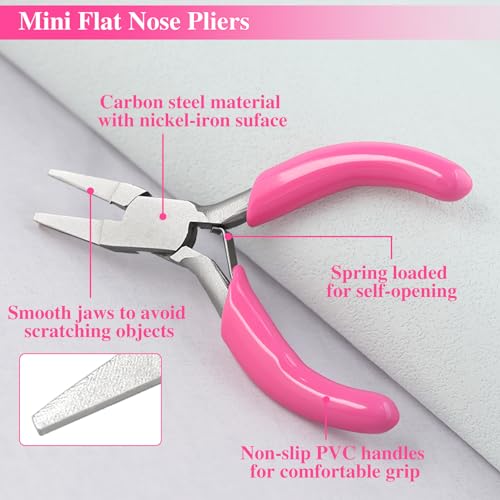 Mini Duckbill Pliers for Jewelry Making - Small Flat Nose Pliers, Slim Line Precision, Ideal for Beading Wire & Bending - style: Slim Line Flat Nose Pliers