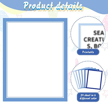 PerKoop 36 Sheets Science Fair Board Poster Boards Supplies 24 Self Adhesive Presentation Subtitles 4 Science Fair Project Titles 8 Personalized Letter Sticker for Classroom(Gradient Blue) - color: Gradient Blue