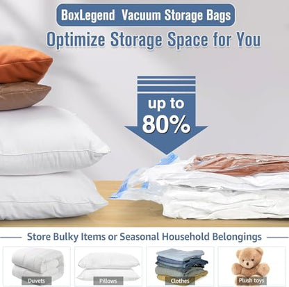 BoxLegend 10 Jumbo Vacuum Storage Bags with 1500mAh USB Electric Pump 31.5’’x39.37'' Thickened Vacuum Seal Bags for Large Down Jackets Comforters Bedding & Pillows Clothing Space-Saving Home Storage - size: 10 Jumbo - Electric Pump