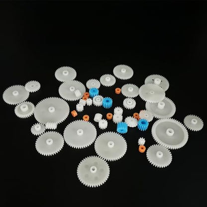 51PCS Plastic Gear Single Gear Spindle Worm Gear Motor Gears for DC Motor RC Car Robot Aircraft DIY Model Toy Parts