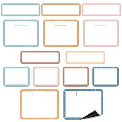 15 Pcs Magnetic Write Wipe Paper Organization Chart Boho Dry Erase Objectives Learning Magnets for Classroom Whiteboard Great for Classroom Goals Targets School Whiteboard Teaching Essential Supplies - style: Boho