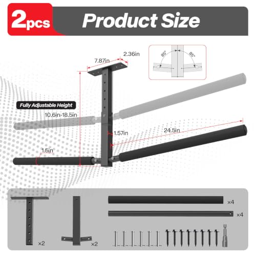 Ceiling Kayak Storage Rack for Garage, Heavy-Duty Overhead Kayak Hanger - size: Double (2pc )