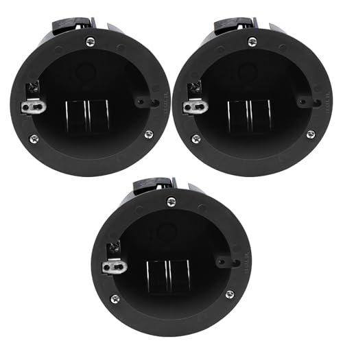 4 Inch 18 Cu. in. Round Electrical Junction Box, PVC, 3-Pack - color: Round, size: 3