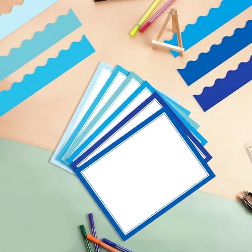 90 Pcs Science Fair Board Supplies Trifold Poster Boards, Ocean - color: Ocean