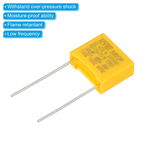 PATIKIL Safety Capacitors, 10 Pack 0.047uF AC 310V 10mm Pin Pitch 13x11x5mm Polypropylene Film Capacitor Assortment Kit for DIY Electronic Products - style: 0.047 uF