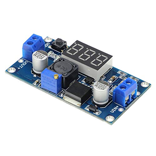2 Pack LM2596 Buck Converter, Switching Regulator Module DC to DC Voltage Step Down Synchronous Adjustable 36V 24V to 12V 5V DIY LM2596S Power Supply Stabilizer Circuit with LED Display