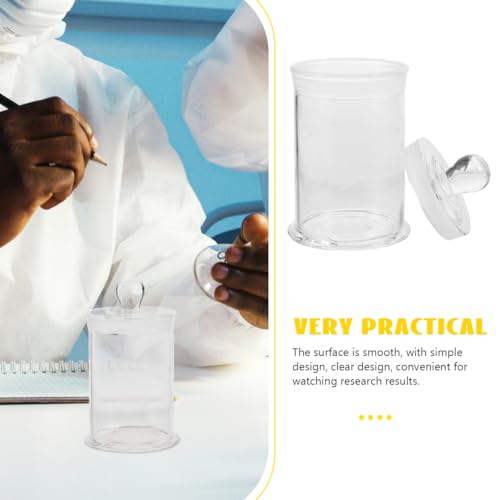 Healifty 4.7 Inch Glass Specimen Bottle, Clear Sample Jar