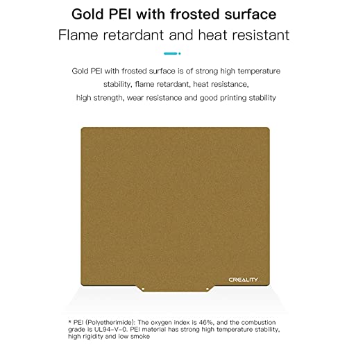 Creality Ender 5 Plus PEI Print Bed Kit, 3D Printer Parts Printing Plate Frosted PEI Surface and Magnetic Bottom Sheet Flexible Steel Platform for Ender 5 Plus - size: Ender 5 Plus
