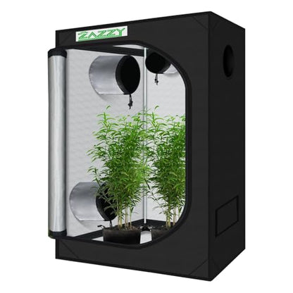 zazzy 4x2 Grow Tent, 48"x24"x60" 600D Mylar Reflective Growing Tents - size: 48"x24"x60"