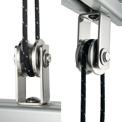 Cable Pulley Wheel Stainless Steel, Bearing Inside, Rope Pulley for Pulley System, 2 Pack - size: pulley wall-mounted