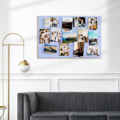 MaxGear Felt Bulletin Board 36" x 24", Light Blue Felt Wall Tiles Push Pins - color: Light Blue, size: 36" x 24"