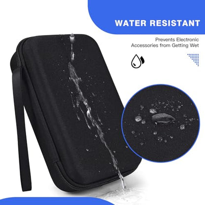 Hard Travel Electronic Organizer Case for MacBook Power Adapter Chargers Cables Power Bank Apple Magic Mouse Apple Pencil USB Flash Disk SD Card Hard Drive Waterproof Shockproof Carrying Bag, Black - color: Black