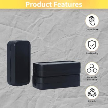 40mmx20mmx11mm Power Project Enclose Case Junction Box Waterproof Small Engineering Wire Switch Plastic Black, 12-Pack - size: 40 x 20 x 11mm(12PCS)