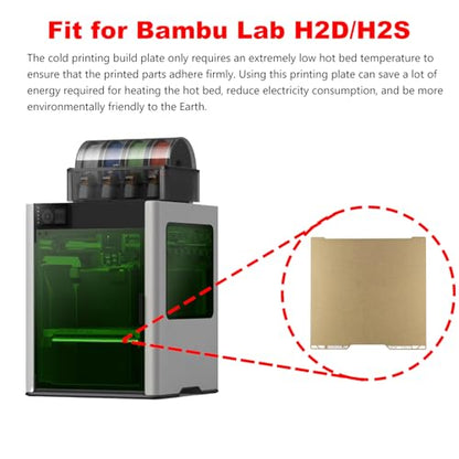 3D Printer H2D/H2S Cold Printing Build Plate No-Heating No Glue Mat - color: For H2D/H2S
