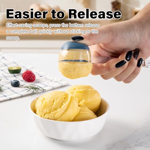 Cookie Scoop Set 1 Tablespoon, Size #60 Cookie Dough Scooper for Baking, 15 ml/0.5 oz Ice Cream Scoop, Acrylic Scoop, Comfortable Grip - size: 1 tbsp set of 3 (35mm)