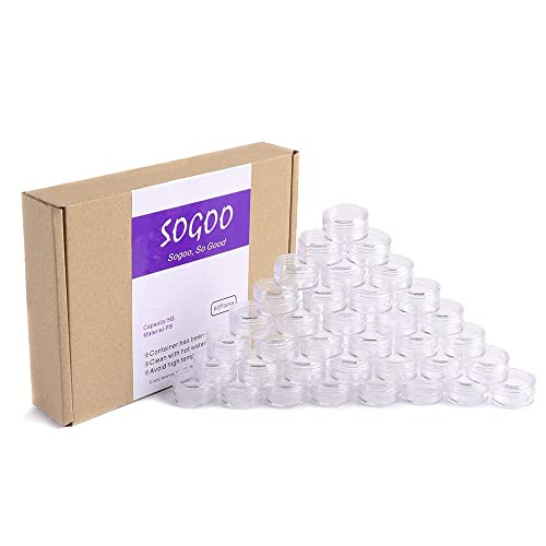 200 PCs 5 Gram Empty Plastic Cosmetic Samples Container - size: 200PCs container