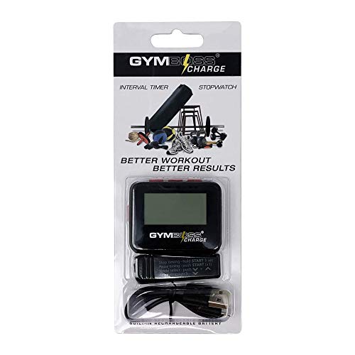 Gymboss Charge Interval Timer and Stopwatch - color: Black / Red