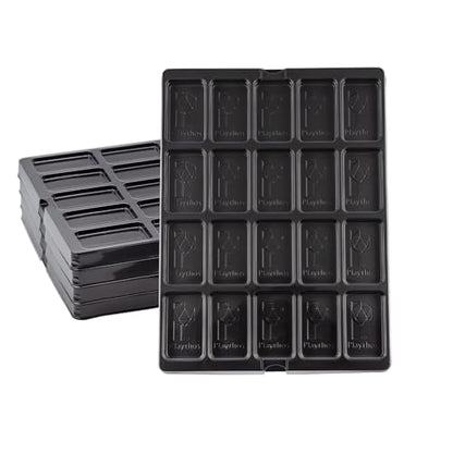 Flying Buffalo Game Piece Counter Trays (5-Pack); War Game and Board Game Storage Sorting Organizers, Playthos Collection